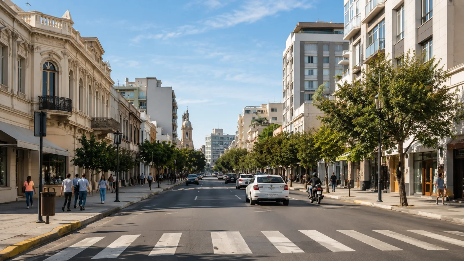 Vista urbana representando uma cidade onde a Gentill Mob pode operar