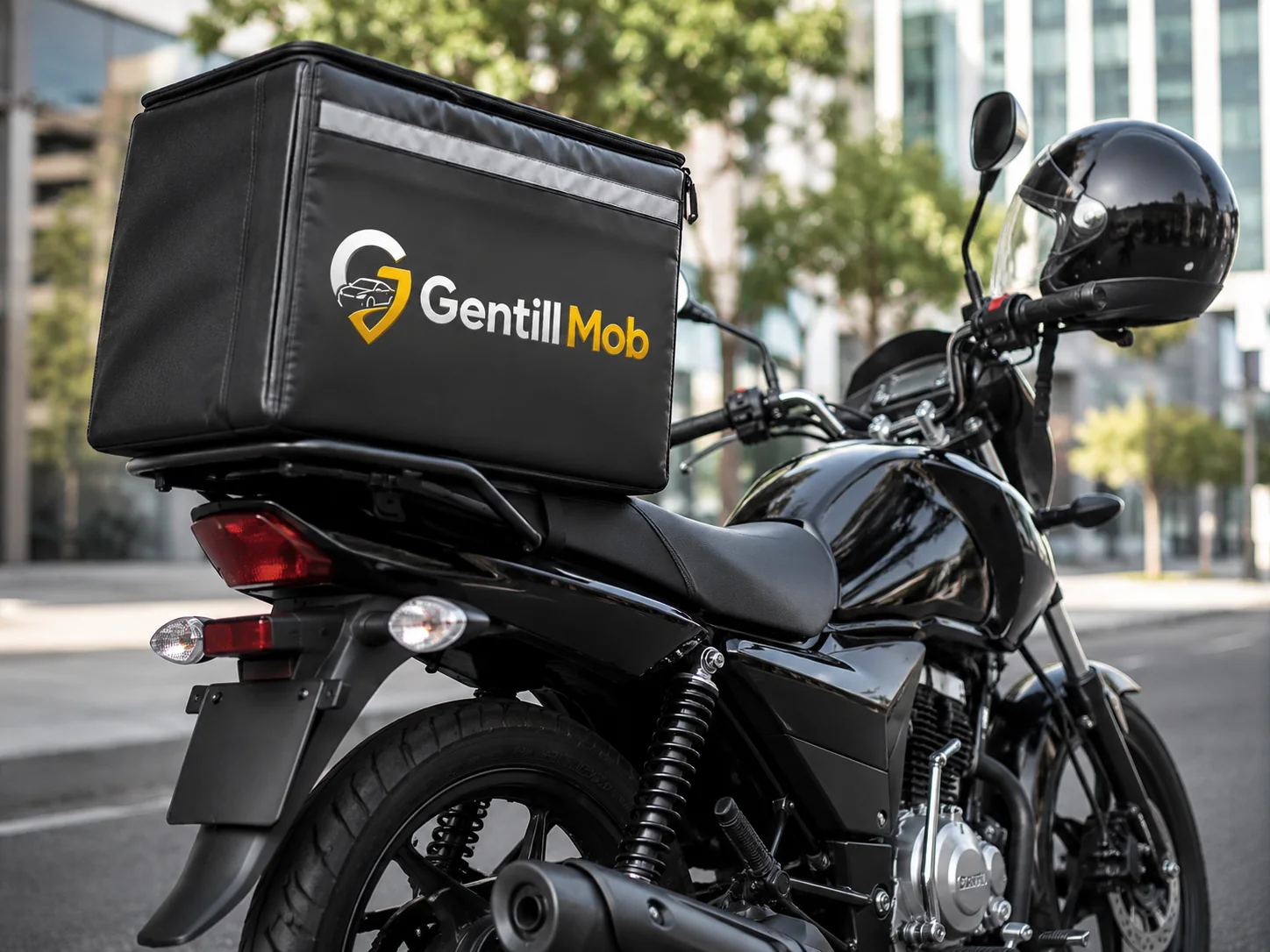 Motocicleta com bag de moto-entrega Gentill Mob