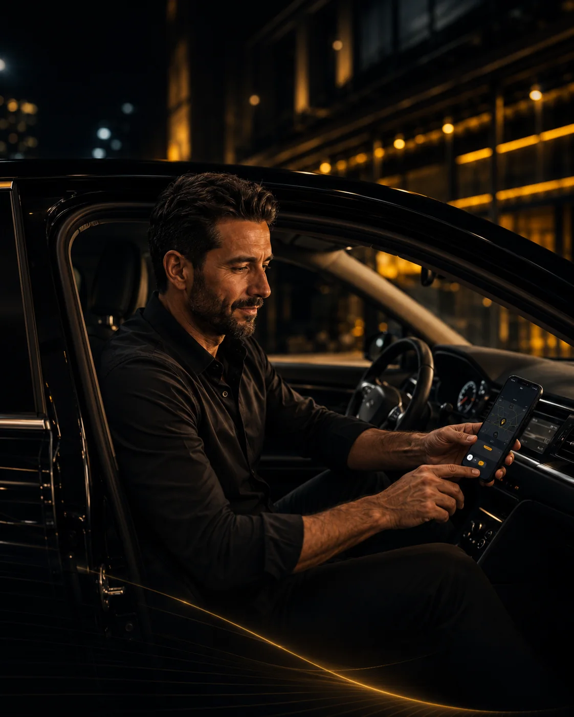 Atendimento positivo entre passageiro e motorista em carro parceiro